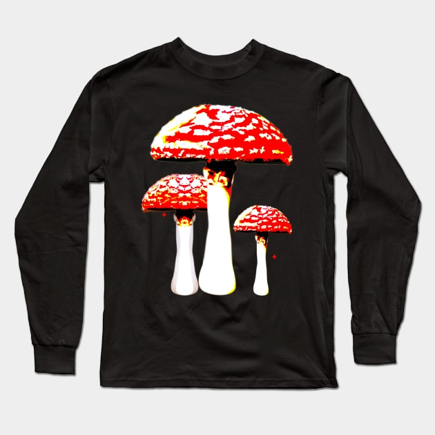 Misterious Mushrooms Long Sleeve T-Shirt by emma17